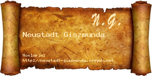 Neustadt Giszmunda névjegykártya